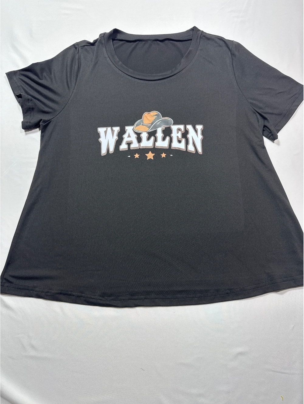 Wallen Black Graphic Tee - Cowboy Hat & Vibes!